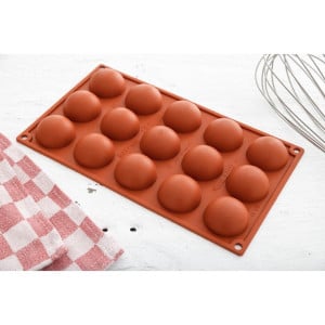 15 Silicone Half-Sphere Moulds Formaflex - Pavoni