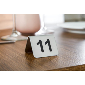 Stainless steel table numbers 11 to 20 - Olympia - Fourniresto