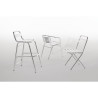 Fauteuils empilables en aluminium - Lot de 4 - Bolero - Fourniresto