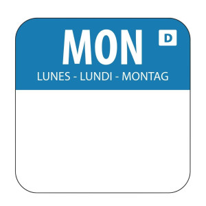 Soluble Labels for Food "Monday" - Box of 1000 - Vogue