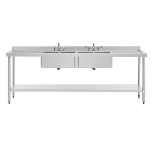 Roestvrijstalen Spoelbak - L 2400 x D 600 mm - Vogue