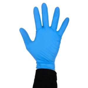 Gants en Nitrile Non Poudrés Bleus -  Taille S - Lot de 100 - FourniResto - Fourniresto