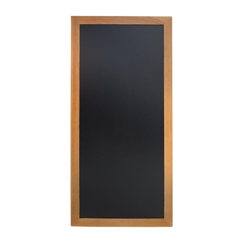 Krijtbord wand lang teakhouten afwerking 1200 x 560mm - Securit - Fourniresto