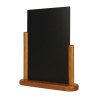 Elegante tafelkrijtbord met teakafwerking 320 x 270mm - Securit - Fourniresto