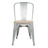 Stalen Stoelen met Houten Zitting - Set van 4 - Bolero
