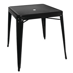 Vierkante Bistrotafel van Zwart Staal – L 668 x D 668 mm - Bolero