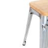 Stalen Bistro Krukken met Houten Zitting - Set van 4 - Bolero