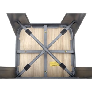 Hoge Bistro Kruk van Grijs Staal met Houten Zitting - Set van 4 - Bolero