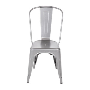 Stoelen in Metallic Grijs Staal - Set van 4 - Bolero