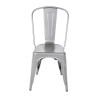 Stoelen in Metallic Grijs Staal - Set van 4 - Bolero