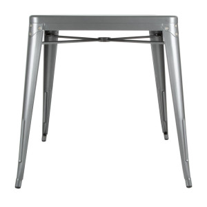 Table Carrée en Acier Gris Métallisé – L 668 x P 668 mm - Bolero