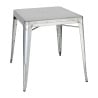 Square Steel Table in Grey - W 668 x D 668 mm - Bolero