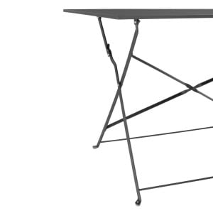 Black Folding Terrace Table - 1100 x 700 mm - Bolero