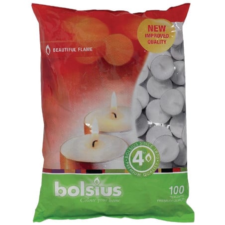 Tealights 4 h - Pack of 100 Bolsius - Warm atmosphere.