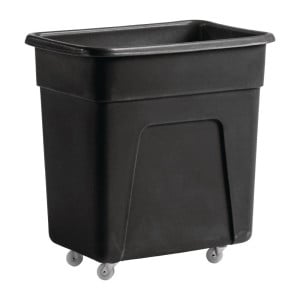 Schwarzer Flaschenwagen | Kapazität 125L & Elegantes Design