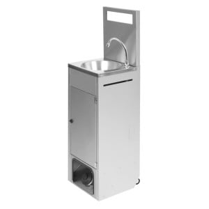 Mobile Vogue 12.5 L stainless steel hand wash basin - Hygiene and practicality