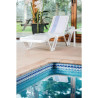 White Polypropylene Sun Loungers - Set of 4 by Resol