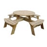 Ronde Houten Picknicktafel 2000mm Rowlinson: Robuust & Elegant