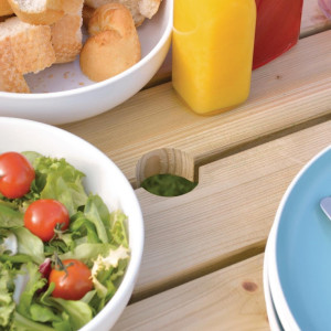 Ronde Houten Picknicktafel 2000mm Rowlinson: Robuust & Elegant