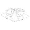 Ronde Houten Picknicktafel 2000mm Rowlinson: Robuust & Elegant