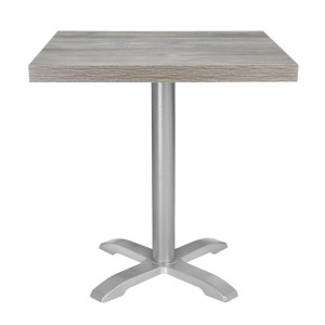 Square Grey Melamine Table Top 700mm Bolero: Resistant and Versatile