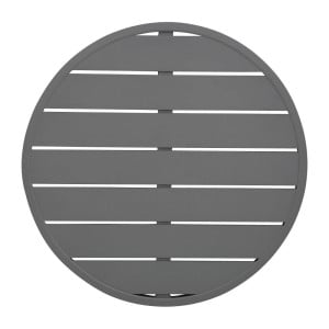 Plateau de Table Rond en Aluminium Gris Foncé 580 mm Bolero - Style Moderne & Résistance