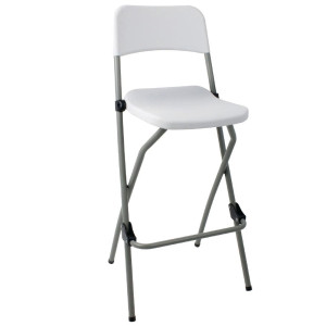 Bolero High Folding Stools - Set of 2 in sturdy steel