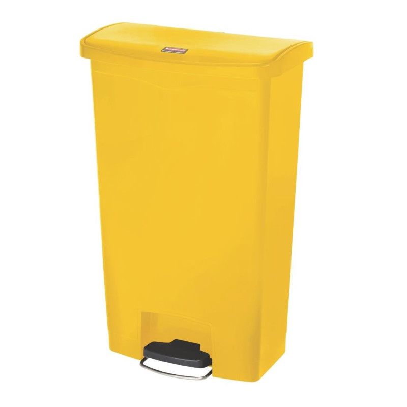 Poubelle à Pédale Frontale Large Jaune 68 L Rubbermaid: Hygiène impeccable et praticité professionnelle