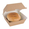 Petites Boîtes Hamburger Compostables 105mm: Solution écologique en kraft