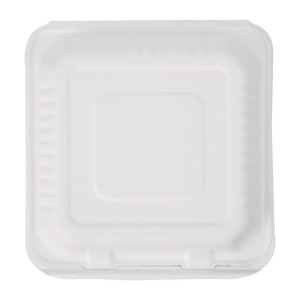 Kompostierbare Bagasse-Boxen 223mm - Packung mit 200, umweltfreundlich