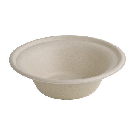 Ronde composteerbare bagasse natuurlijke bekers 312 ml - Set van 50 ecologische feestbekers