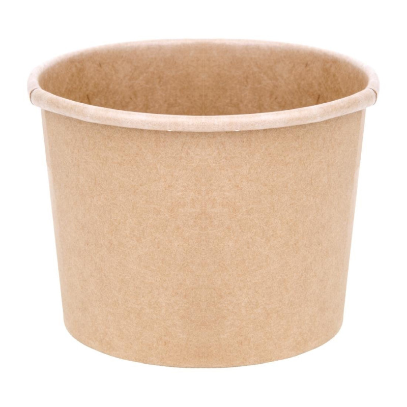 Soup Pots 340 ml 98 mm - Pack of 500 in Kraft Cardboard