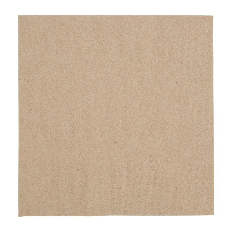 Recycled 2-Ply Snacking Napkins 330 mm Kraft - Pack of 2000