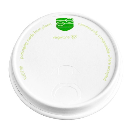 Hot drink cup lids made of paper series 79 Vegware - Pack of 1000