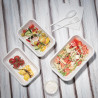 Compostable bagasse trays 340ml - Eco-friendly, practical