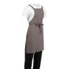 Apron Bib in Washed Grey Cotton: Comfort and Culinary Style