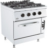 Professionele oven 700 met gasoven - 4 branders - CombiSteel