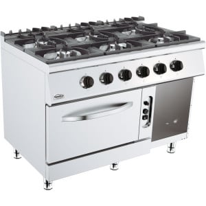 Professionele oven 700 met gasoven - 6 branders - CombiSteel