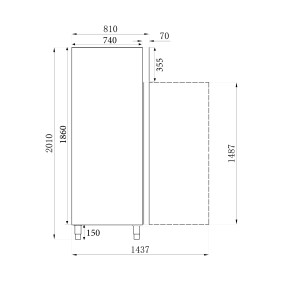 Kühlschrank mit negativer Temperatur aus Edelstahl - Statisch - 1200 L - CombiSteel