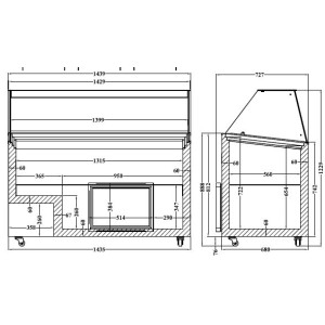 Vitrine à Glace - Statique - 10 x 5 L - CombiSteel