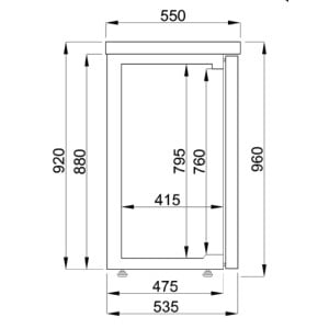 Arrière-Bar Réfrigéré à 3 Portes Pleines - 500 L - CombiSteel