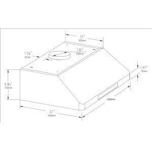 Abzugshaube - L 1200 mm - CombiSteel