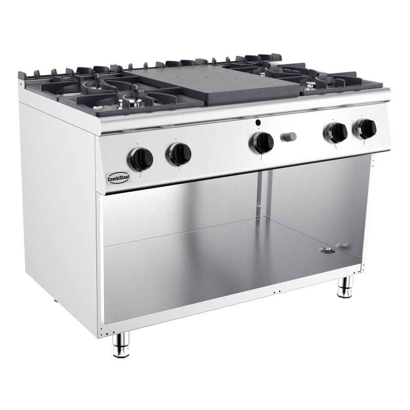 Professionele Fornuis 700 op Gas - 4 Branders - CombiSteel Professionele Fornuis 700 op Gas - 4 Branders - CombiSteel