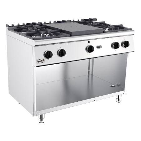 Professionele Fornuis 700 op Gas - 4 Branders - CombiSteel
