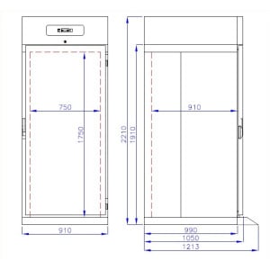 Réfrigérateur Roll-In Inox - 700 L - CombiSteel