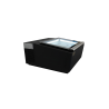 Black Countertop Ice Cream Display Freezer - Static - 3 x 5 L - CombiSteel