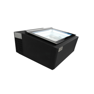 Black Countertop Ice Cream Display - Static - 3 x 5 L - Customer Side - CombiSteel