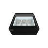 Black Countertop Ice Cream Display - Static - 3 x 5 L - Customer Side - CombiSteel