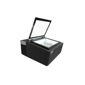 Black Countertop Ice Cream Display - Static - 3 x 5 L - Customer Side - CombiSteel