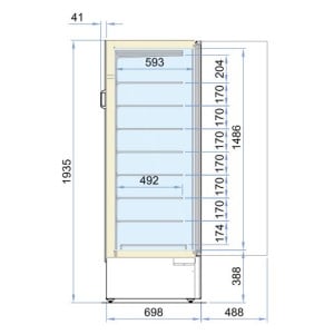 Negatieve koelkast - Statische koeling - 353 L - CombiSteel